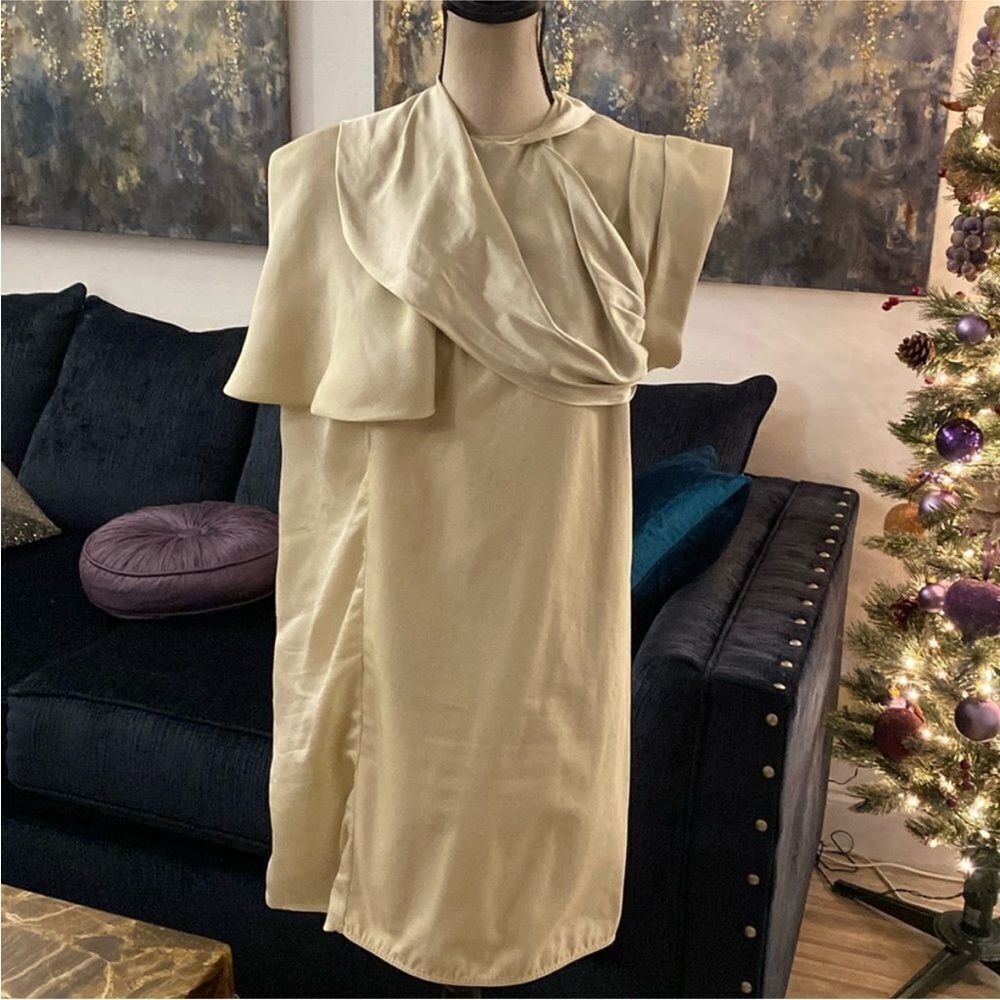 Rick Owens Cream Asymmetrical Women's Dress, US6